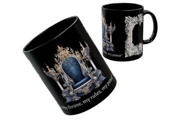 Regal Throne Schwarze Kaffeetasse - Royalty Liebhaber Geschenk
