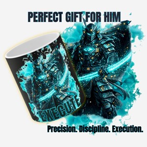 Programmer Mug Execute Coding Gift Cyber Samurai Coffee Cup Gamer