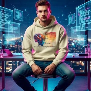 Tech Hoodie Nerd Graphic Sweatshirt Geek Gift Coding Lover Pullover