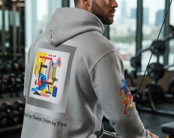 Sudadera con capucha de arte abstracto: sudadera deportiva Heavy Blend™