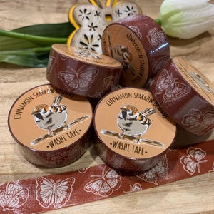 Butterflies Washi Tape Hand Drawn 20mm wide by 10m long
