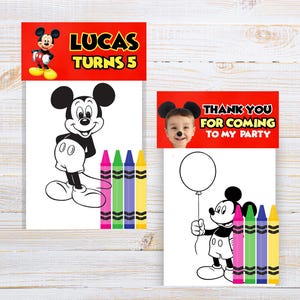 Mickey Mouse Coloring Book, Mickey Birthday Party, Mi Coloring, Mickey Birthday, Mickey Party Favors, Coloring for Kids, Mickey Supplies