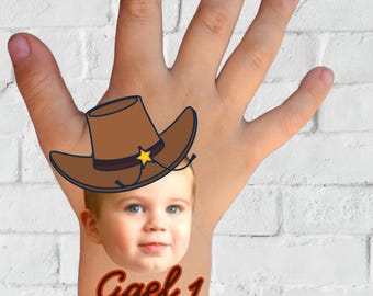 Cowboys Face Tattoo, Birthday Party Favors, Kids Tattoos