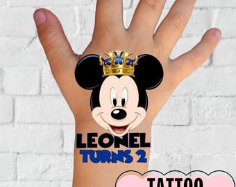 Mickey Mouse Temporary Tattoos, Birthday Party Favors