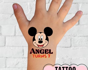 Mickey Mouse Birthday Temporary Tattoos, Party Favors
