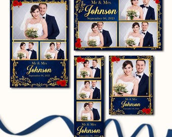 Beauty and the Beast Photo Booth Template 6x4 | Birthday & Wedding Party Layout | Editable Instant Download