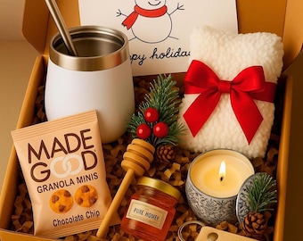 Christmas Gift Box • Holiday Gift Set for Women • Cozy Winter Care Package • Secret Santa Gift • Employee Appreciation Box