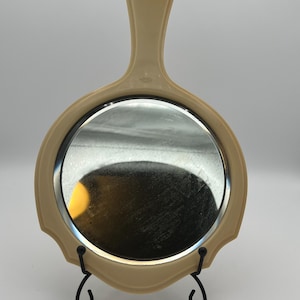 Vintage Dubarry Pyralin Celluloid Vanity 11” Beveled Hand Mirror Art Deco “French Ivory”
