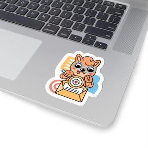 Fred the Fox Kiss Cut Stickers - Cute Animal Stickers, Planner Stickers, Scrapbooking Supplies, Stationery Stickers, Vinyl Decals