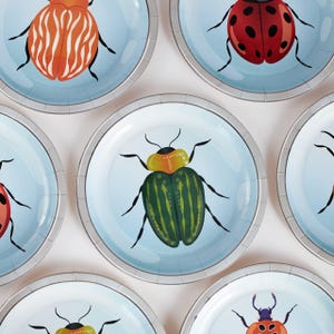 Bug Geburtstag Party Teller | Kindergeschirr mit Insektenmotiven für Bug Bash Feiern