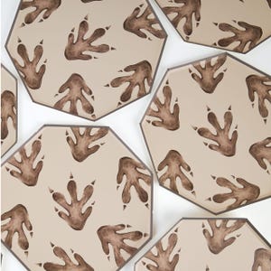 Dino Footprint Party Plates, 10-Inch Large Paper Plates - Pack of 8 | Dinosaur Birthday Supplies, Adventure Party Tableware