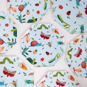 Bug Party Teller - 10 "| Insektengarten-Thema Pappteller für Kinderpartys