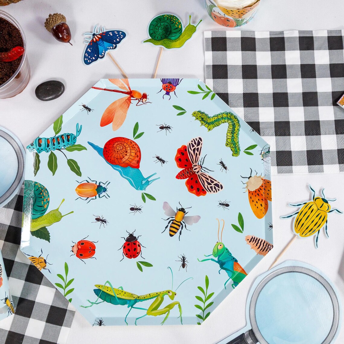 Insect Plate Design Bug Party Plates - 10