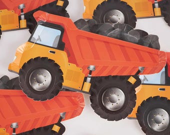 Dump Truck Shaped Party Plates | Construction Theme Partyware