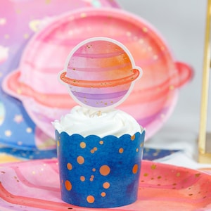 Space Themed Cupcake Toppers & Cups