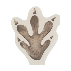Dino Footprint Napkins - Pack of 16 | Dinosaur Birthday Tableware, Roar-Some Party Supplies