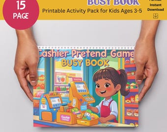 Grocery Store Busy Book Printable for Toddlers | Pretend Play Shopping Activities | Preschool Learning PDF