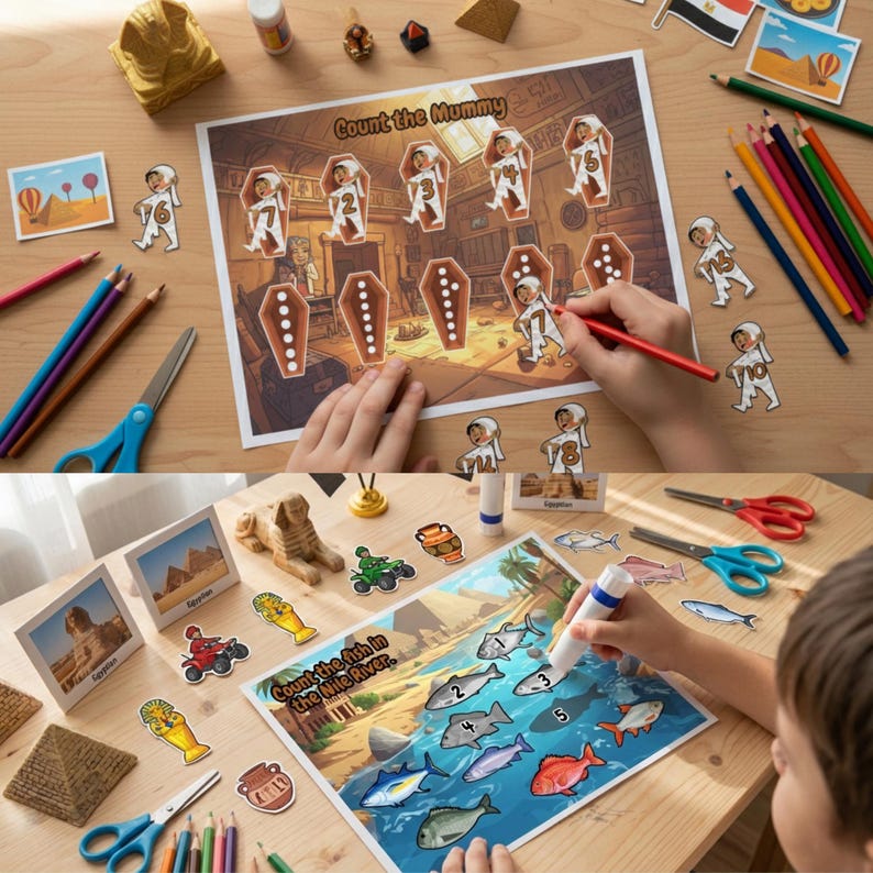 Egypt Busy Book for Kids | Ancient Egypt Preschool Activities - Etsy