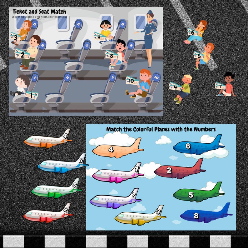 Airplane Busy Book Printable for Toddlers | Airport Travel Learning ...