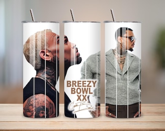 Mercancía de Breezy Bowl: Mercancía de concierto de Chris Brown, vaso de Chris Brown, taza personalizada de Chris Brown, Breezy Bowl