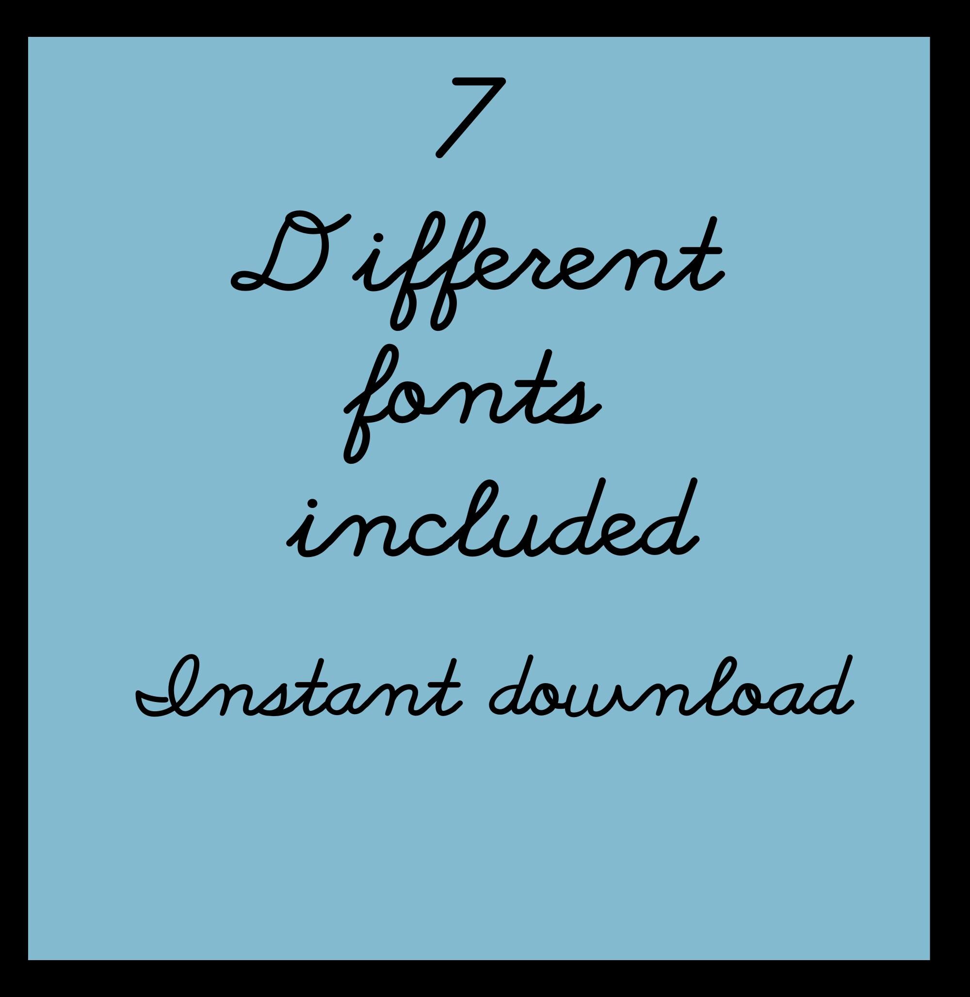 Highlights Cursive Font Cursive Handwriting Font-7 Different Cursive Fonts,teacher Fonts ...