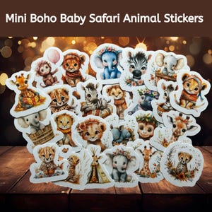 Mini boho babysafaridieren (set van 24)