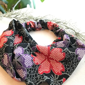 Japanischer Chirimen Stoff Sakura Stirnband Turban