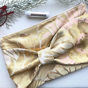 Obi / Kimono / Clutch / GD731 Wunderschöne Glänzende Blumen Muster Obi Clutch mit Schleife