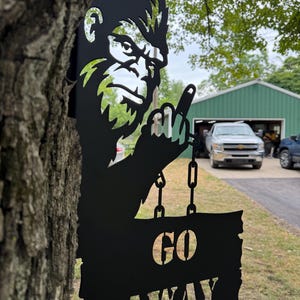 Peeking Bigfoot Go Away