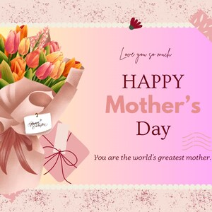 Fantastico biglietto per la mamma - Biglietto per la festa della mamma con fiori, biglietto per la festa della mamma con bouquet stampabile, design floreale, perfetto per la festa della mamma
