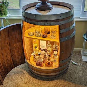 フルウイスキー樽 ウイスキー樽 2ドア樽 酒キャビネット 屋内ホームデコ 家具用