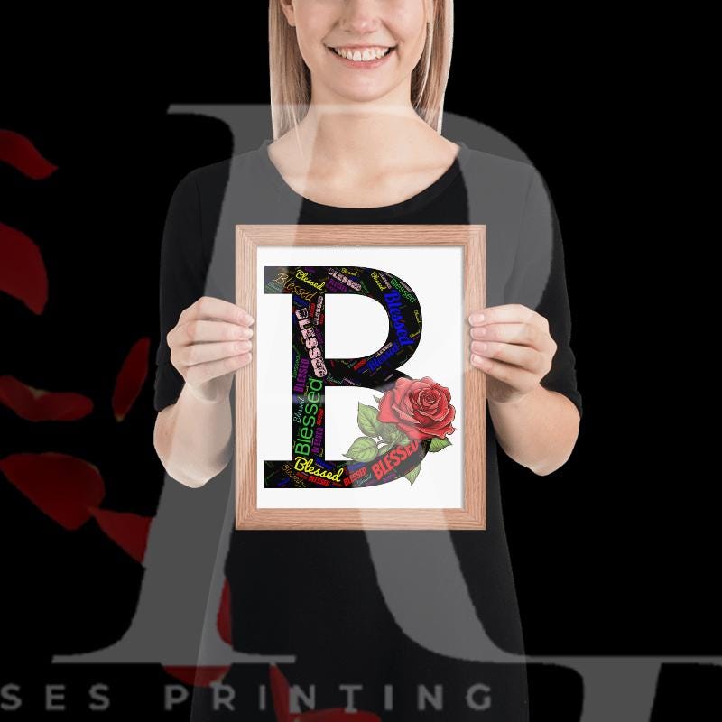 Letter B Blessed PNG | Monogram Faith Design With Mixed Fonts ...