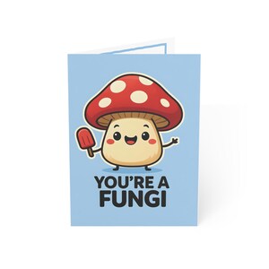 Leuke wenskaart met paddenstoel, grappige personaliseerbare kaarten, verpakking van 1-50 stuks, You're a Fungi, kawaii