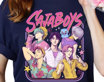 Kpop Saja Boys Shirt, Saja Boys Boy Band Shirt, Bootleg Retro Movie Shirt, Kpop Demon Hunters Movie Shirt, Demon Hunters Merch Shirt