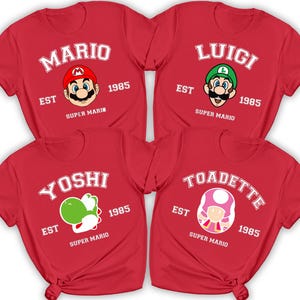 Super Mario Family Vacation Shirt: Matching Mario and Friends Tee
