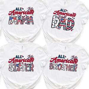 Matching American Family T-Shirts: Patriotic July 4th Outfits
