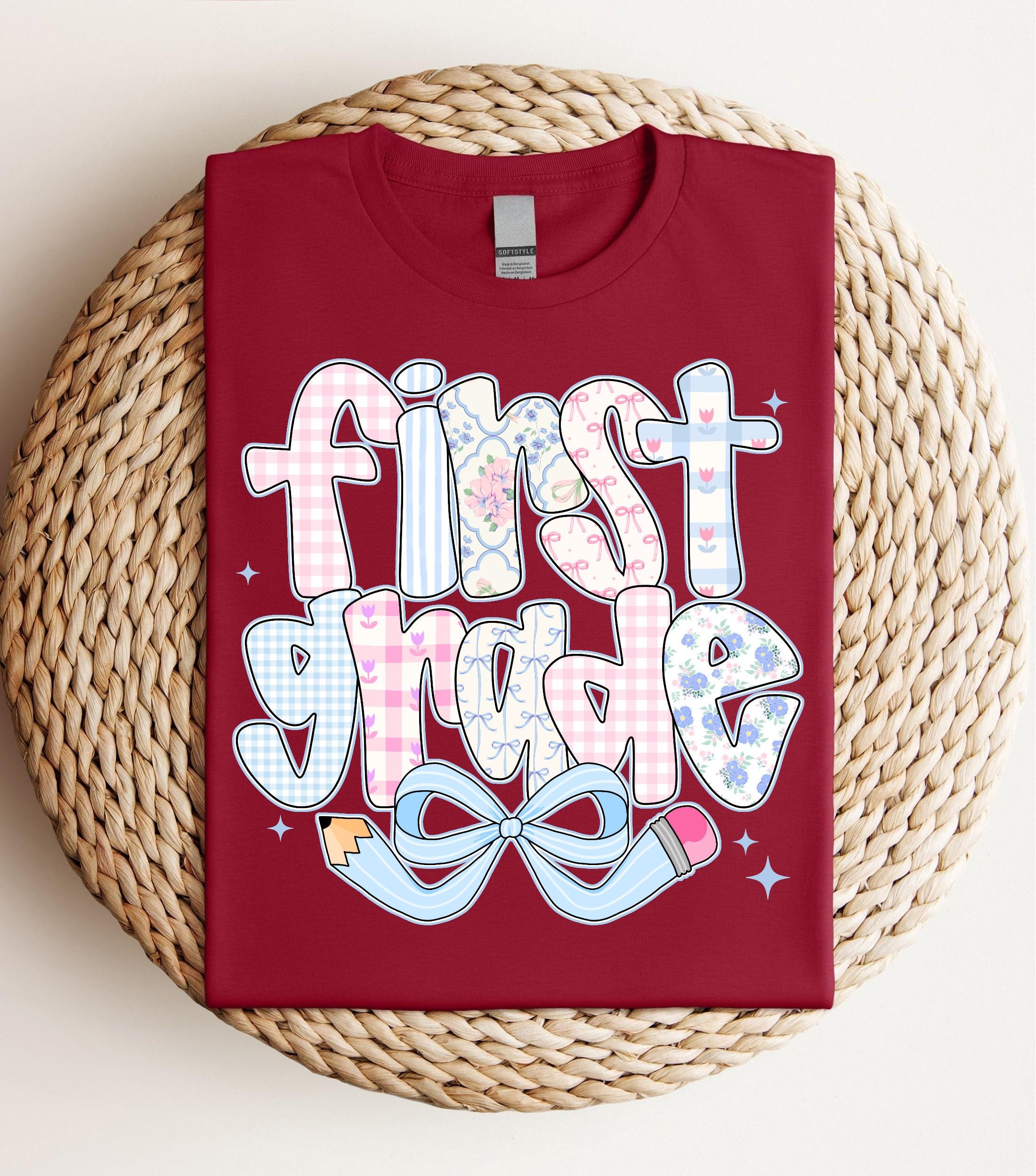 First Grade Teacher Shirt: Back to School Soft Cotton Tee