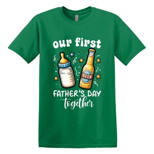 Our First Father&#39;s Day Matching Shirt And Bodysuit With Custom Names, Personalized Dad And Baby Shirts, Father&#39;s Day Gift, New Dad Shirt