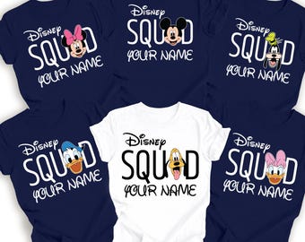 Disney Custom Squad Shirt, 2025 Disney Family Shirt, Disney Squad Shirt, Mickey & Friends Shirt, Disney Trip Tee, Disney Birthday Shirts