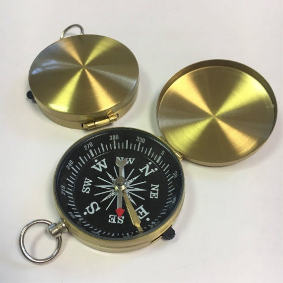 Brass Mini Compass Steampunk Nautical Jewelry Necklace Pendent compass 10x