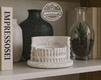 Concrete Colosseum Sculpture – Rome Miniature - - Lifetime Replacement Guarantee