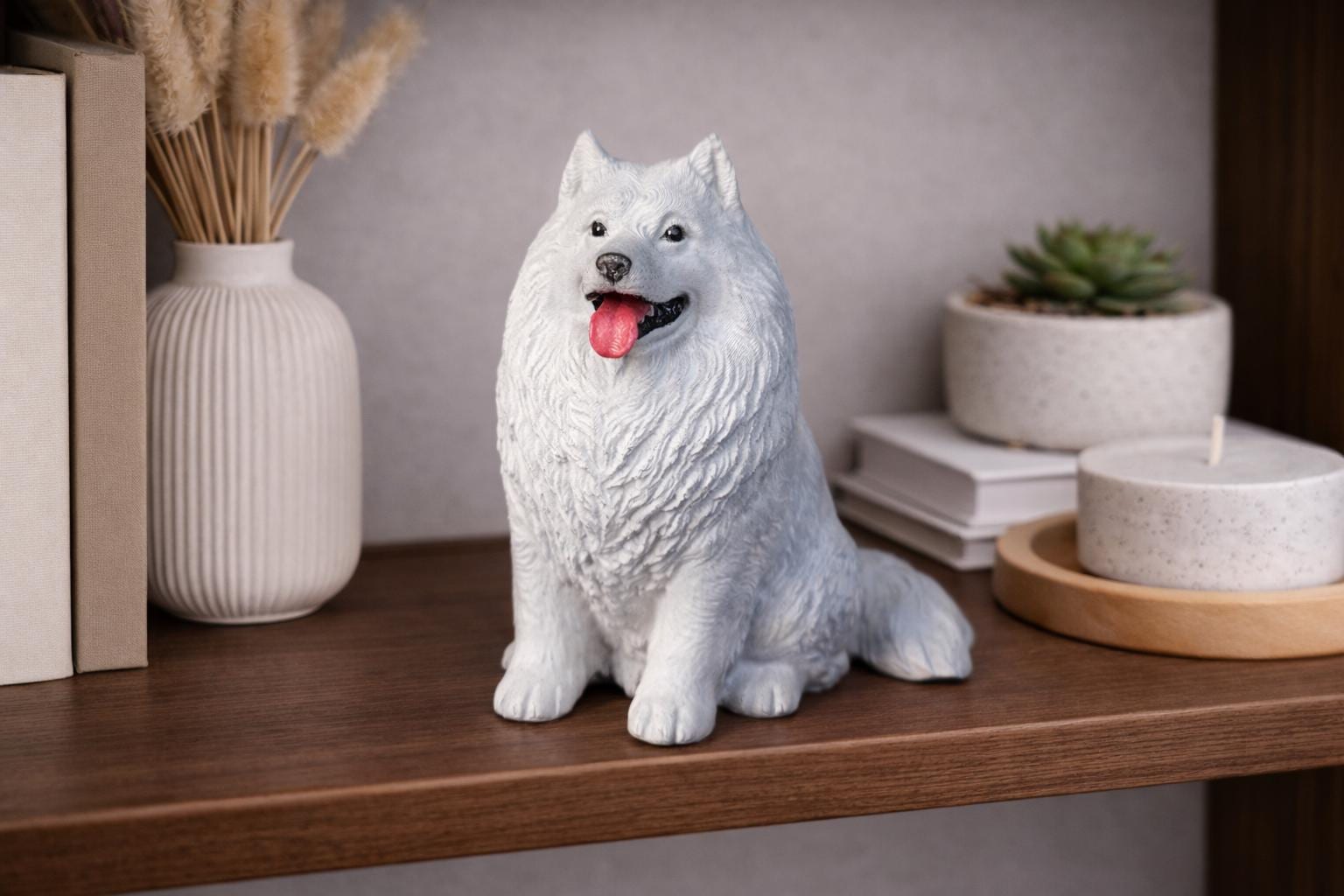samoyed  Heart Warming Knit  グレー Dog Owner Knits Her Samoyeds' Fur Into Soft Hats and Scarves
