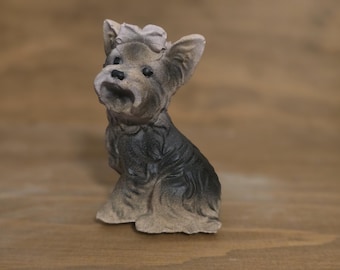 Yorkshire Terrier in Concrete – A Timeless Tribute to Charm and Elegance - Lifetime Guarranty