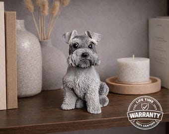 Schnauzer-Skulptur aus Beton - Ein Tribut an die Treue, ein Hauch von Stil - lebenslange Ersatzgarantie