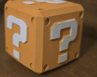 Bloc intercalaire en béton - Décoration inspirée d'un jeu rétro - Élément d'accent de salle de jeu