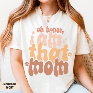 Retro Mom T-Shirt, Trendy Gift for Moms, Fun Family Gathering Apparel, Mother&#39;s Day Gift, Casual Everyday Wear, Boho Style Groovy Aesthetic