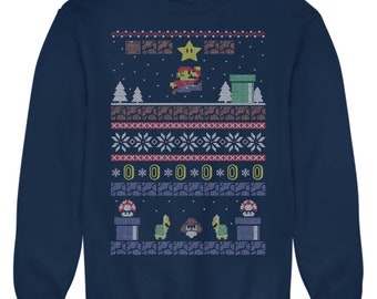 mario christmas jumper kids