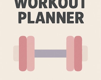 Clean Workout Planner PDF | Fitness Log Printable | Gym Weight Tracker | Exercise Journal | Digital Download