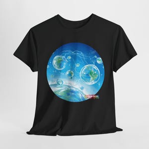 Eco-Friendly Bubble Earth Tee, Unisex Heavy Cotton Shirt, Sustainable Fashion, Earth Day Gift, Everyday Casual Wear, Nature Lover T-Shirt