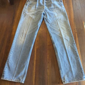 Vintage LEVI 501 XX Button Fly Blue Jeans Straight Leg 38 x 34 ( 1990s) READ